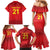 Kyrgyzstan Football Custom Family Matching Mermaid Dress and Hawaiian Shirt Kazakh Pattern