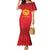 Kyrgyzstan Football Custom Family Matching Mermaid Dress and Hawaiian Shirt Kazakh Pattern