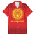 Kyrgyzstan Football Custom Family Matching Puletasi and Hawaiian Shirt Kazakh Pattern