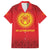 Kyrgyzstan Football Custom Family Matching Short Sleeve Bodycon Dress and Hawaiian Shirt Kazakh Pattern