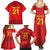 Kyrgyzstan Football Custom Family Matching Summer Maxi Dress and Hawaiian Shirt Kazakh Pattern