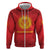 Kyrgyzstan Football Custom Hoodie Kazakh Pattern