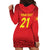 Kyrgyzstan Football Custom Hoodie Dress Kazakh Pattern