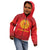 Kyrgyzstan Football Custom Kid Hoodie Kazakh Pattern