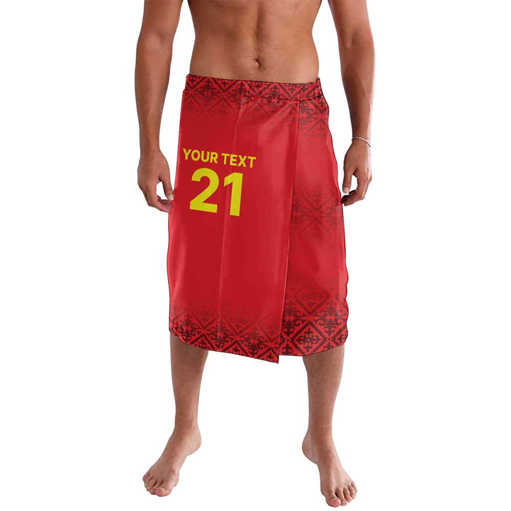 Kyrgyzstan Football Custom Lavalava Kazakh Pattern