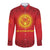 Kyrgyzstan Football Custom Long Sleeve Button Shirt Kazakh Pattern