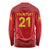 Kyrgyzstan Football Custom Long Sleeve Shirt Kazakh Pattern