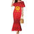 Kyrgyzstan Football Custom Mermaid Dress Kazakh Pattern