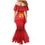 Kyrgyzstan Football Custom Mermaid Dress Kazakh Pattern