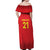 Kyrgyzstan Football Custom Off Shoulder Maxi Dress Kazakh Pattern