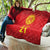 Kyrgyzstan Football Custom Quilt Kazakh Pattern