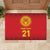 Kyrgyzstan Football Custom Rubber Doormat Kazakh Pattern