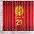 Kyrgyzstan Football Custom Shower Curtain Kazakh Pattern