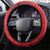 Kyrgyzstan Football Steering Wheel Cover Kazakh Pattern