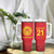 Kyrgyzstan Football Custom Tumbler With Handle Kazakh Pattern