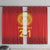 Kyrgyzstan Football Custom Window Curtain Kazakh Pattern