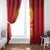 Kyrgyzstan Football Custom Window Curtain Kazakh Pattern