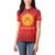 Kyrgyzstan Football Custom Women Polo Shirt Kazakh Pattern