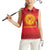 Kyrgyzstan Football Custom Women Sleeveless Polo Shirt Kazakh Pattern