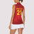 Kyrgyzstan Football Custom Women Sleeveless Polo Shirt Kazakh Pattern