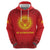 Kyrgyzstan Football Custom Zip Hoodie Kazakh Pattern