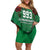 Turkmenistan 993 Custom Family Matching Off Shoulder Short Dress and Hawaiian Shirt Turkmenistan Bitaraplygyn watanydyr