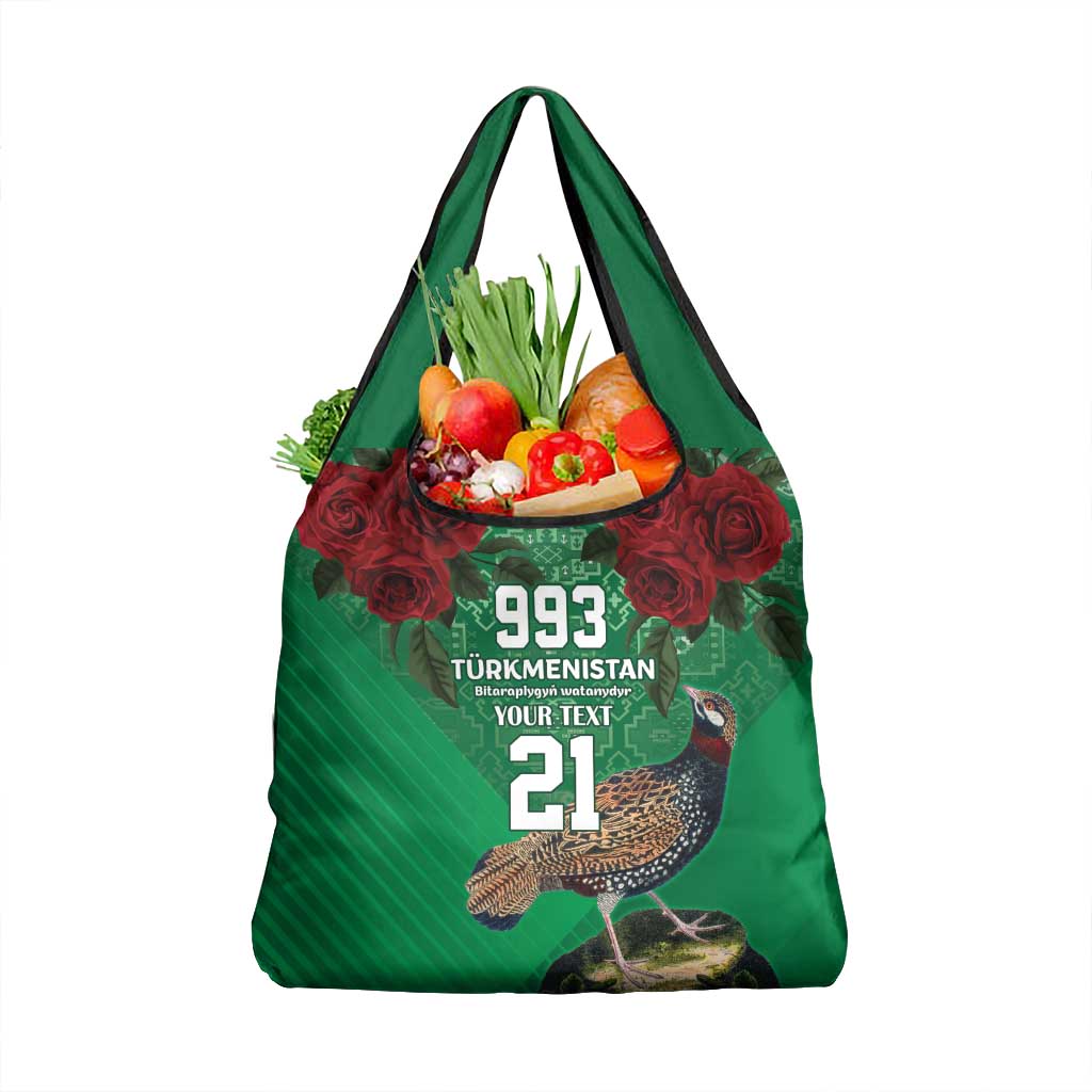 Turkmenistan 993 Custom Grocery Bag Turkmenistan Bitaraplygyn watanydyr