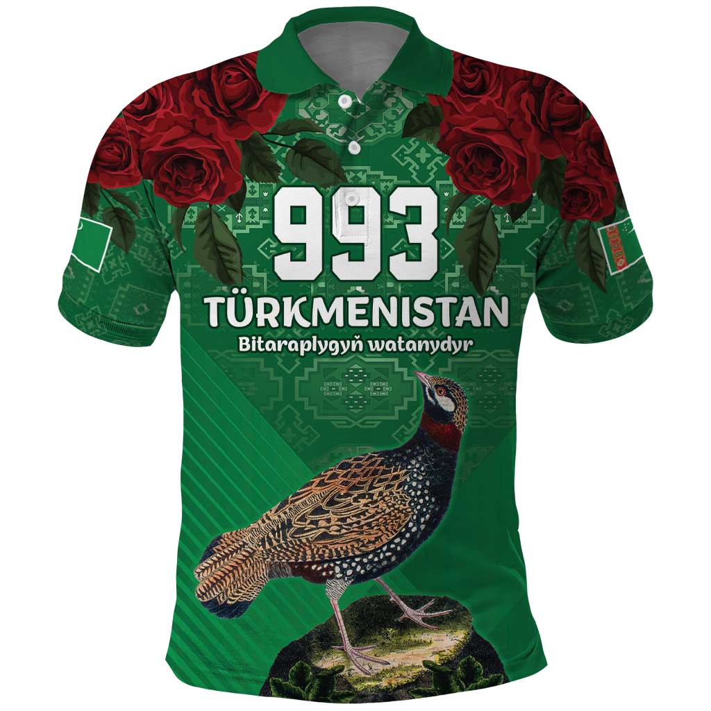 Turkmenistan 993 Custom Polo Shirt Turkmenistan Bitaraplygyn watanydyr