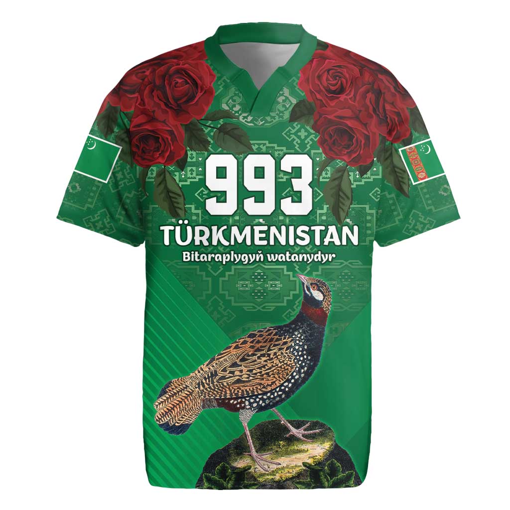 Turkmenistan 993 Custom Rugby Jersey Turkmenistan Bitaraplygyn watanydyr