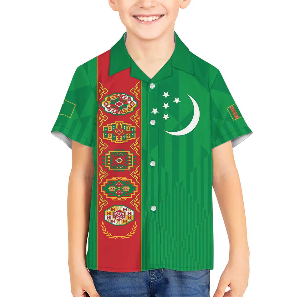 Turkmenistan Black Francolin Custom Kid Hawaiian Shirt Turkmenistan Turkmenistanyn Baydagy