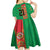 Turkmenistan Black Francolin Custom Kid Short Sleeve Dress Turkmenistan Turkmenistanyn Baydagy