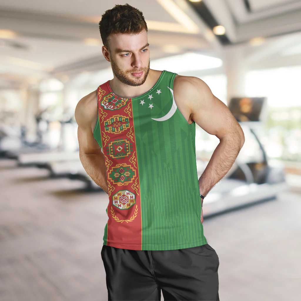 Turkmenistan Black Francolin Custom Men Tank Top Turkmenistan Turkmenistanyn Baydagy