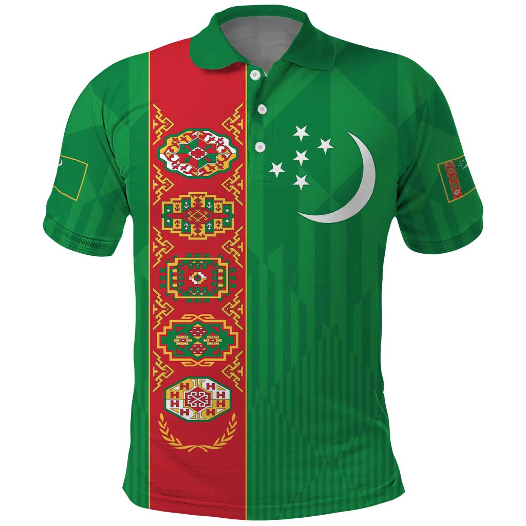 Turkmenistan Black Francolin Custom Polo Shirt Turkmenistan Turkmenistanyn Baydagy