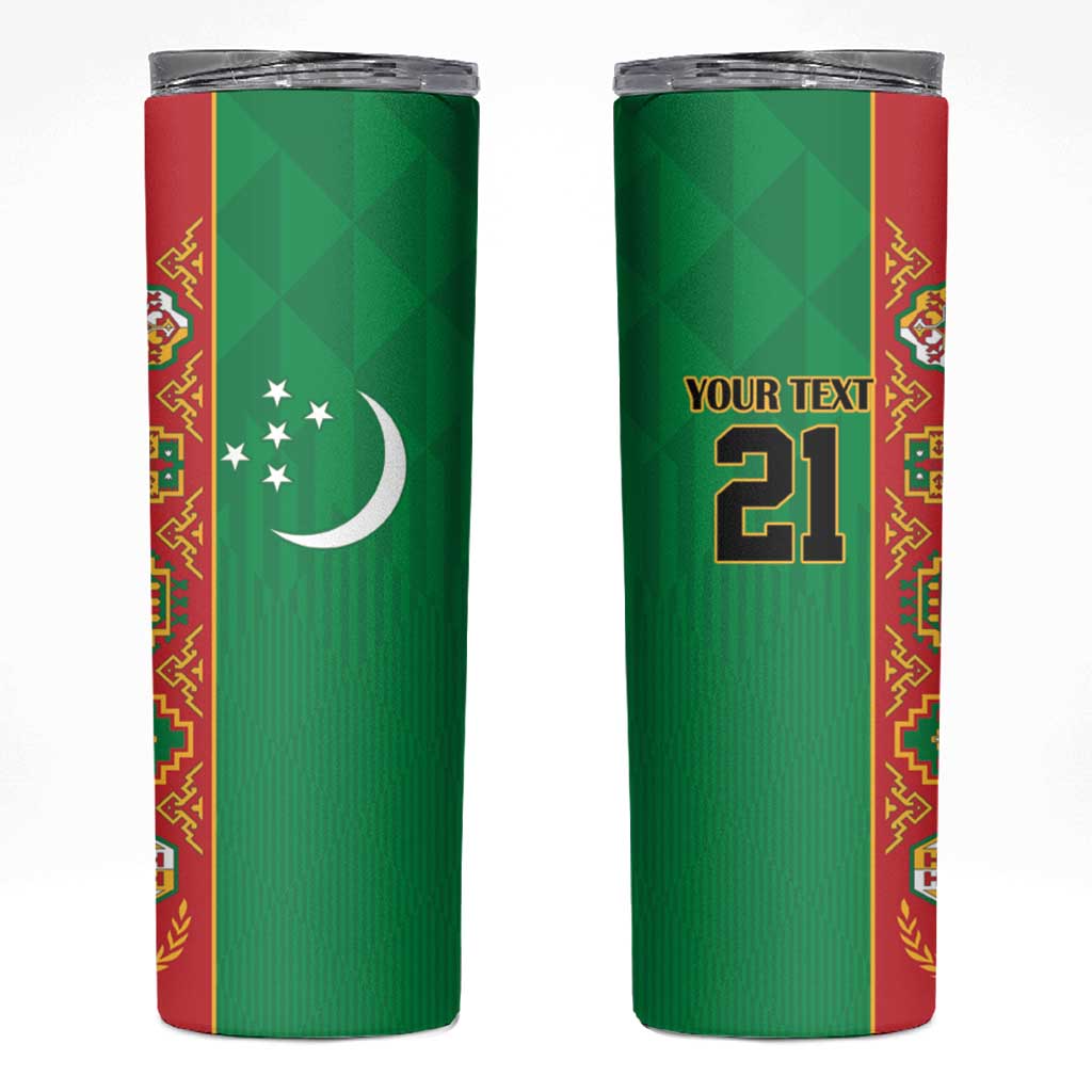 Turkmenistan Black Francolin Custom Skinny Tumbler Turkmenistan Turkmenistanyn Baydagy