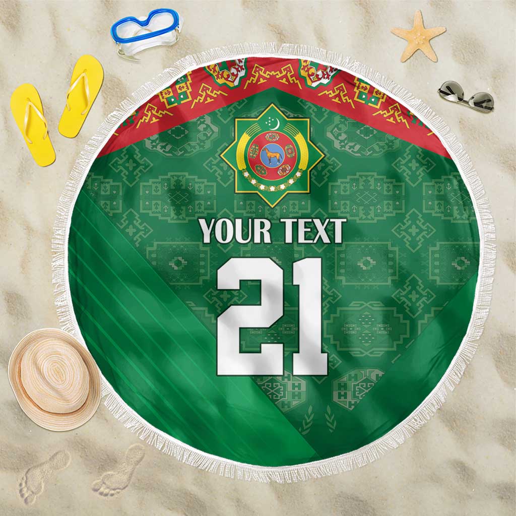 Turkmenistan Football Custom Beach Blanket We Are The Champions