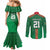 Turkmenistan Football Custom Couples Matching Mermaid Dress and Long Sleeve Button Shirt We Are The Champions