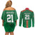 Turkmenistan Football Custom Couples Matching Off Shoulder Short Dress and Long Sleeve Button Shirt We Are The Champions