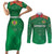 Turkmenistan Football Custom Couples Matching Short Sleeve Bodycon Dress and Long Sleeve Button Shirt We Are The Champions