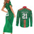 Turkmenistan Football Custom Couples Matching Short Sleeve Bodycon Dress and Long Sleeve Button Shirt We Are The Champions