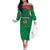 Turkmenistan Football Custom Family Matching Off The Shoulder Long Sleeve Dress and Hawaiian Shirt We Are The Champions