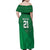 Turkmenistan Football Custom Family Matching Off Shoulder Maxi Dress and Hawaiian Shirt We Are The Champions