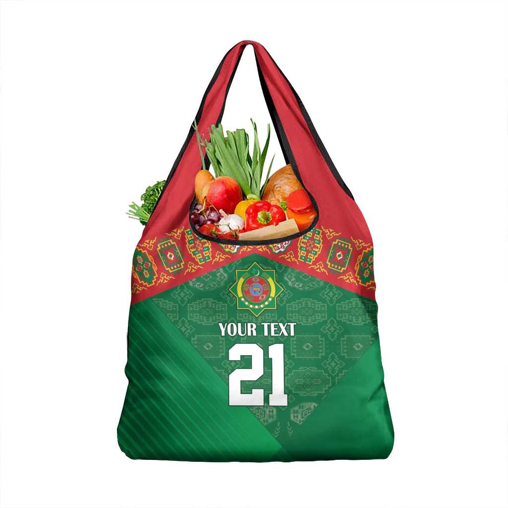 Turkmenistan Football Custom Grocery Bag We Are The Champions