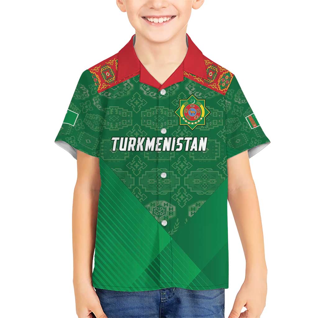 Turkmenistan Football Custom Kid Hawaiian Shirt We Are The Champions