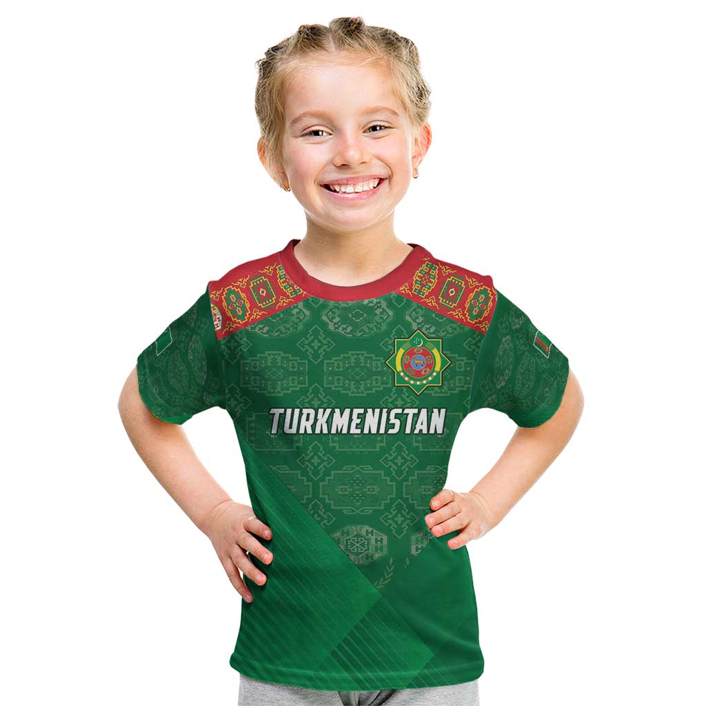 Turkmenistan Football Custom Kid T Shirt We Are The Champions