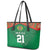 Turkmenistan Football Custom Leather Tote Bag We Are The Champions