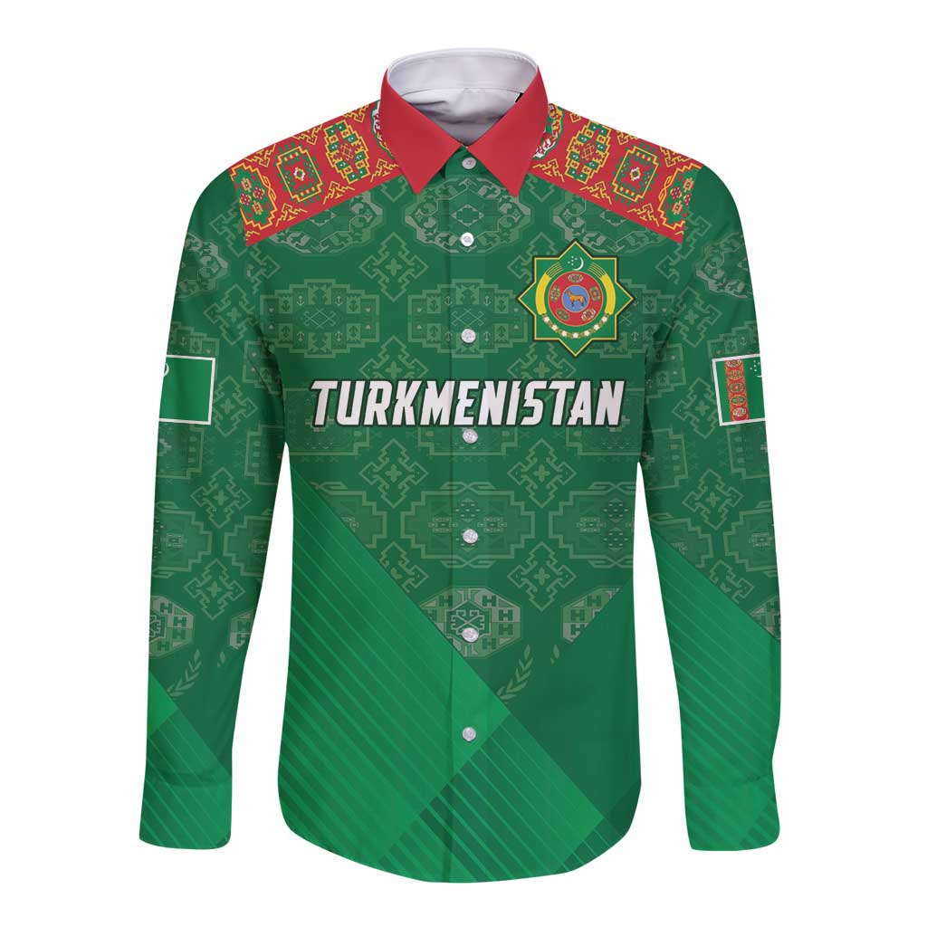 Turkmenistan Football Custom Long Sleeve Button Shirt We Are The Champions