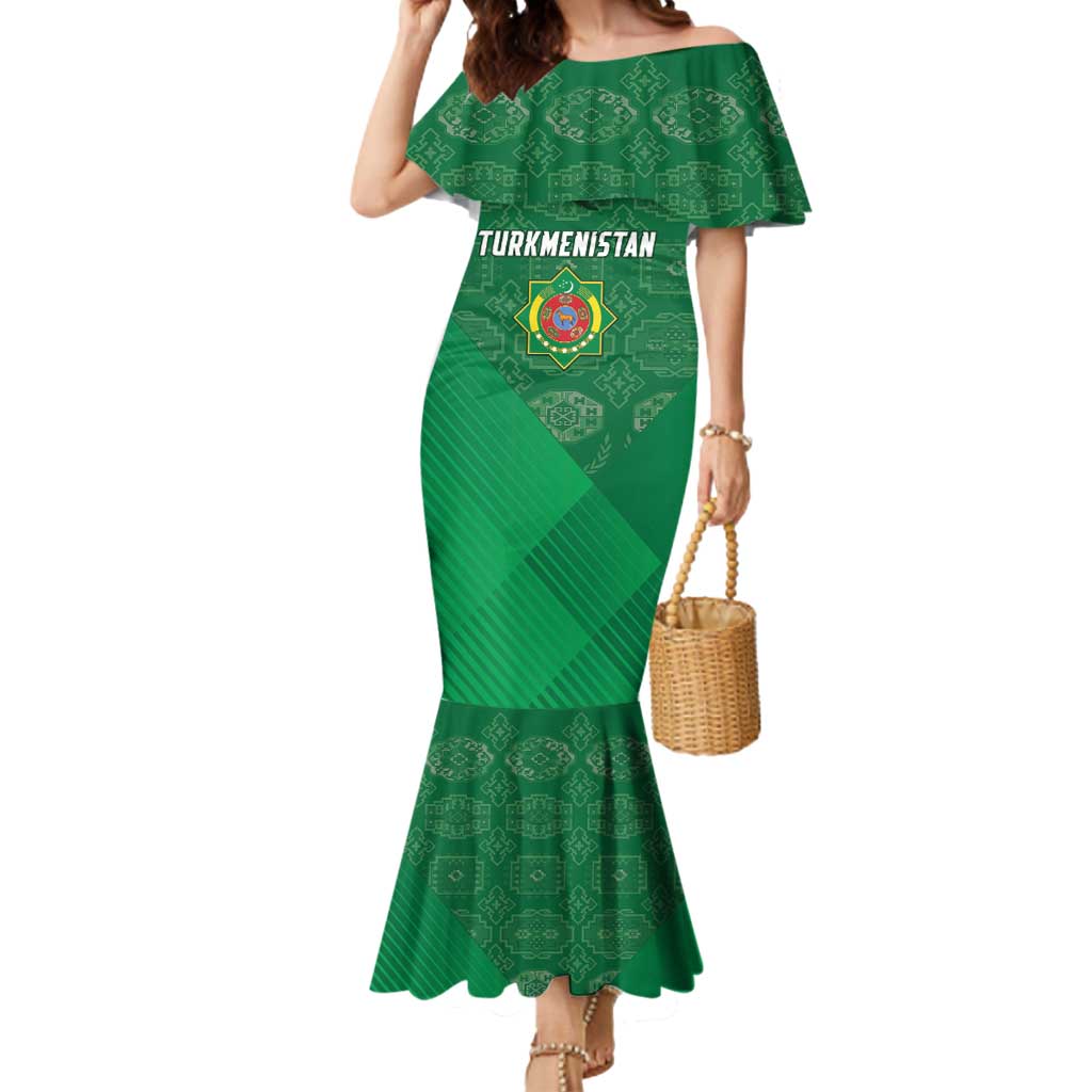 Turkmenistan Football Custom Mermaid Dress We Are The Champions