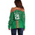 Turkmenistan Football Custom Off Shoulder Sweater We Are The Champions