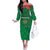 Turkmenistan Football Custom Off The Shoulder Long Sleeve Dress We Are The Champions