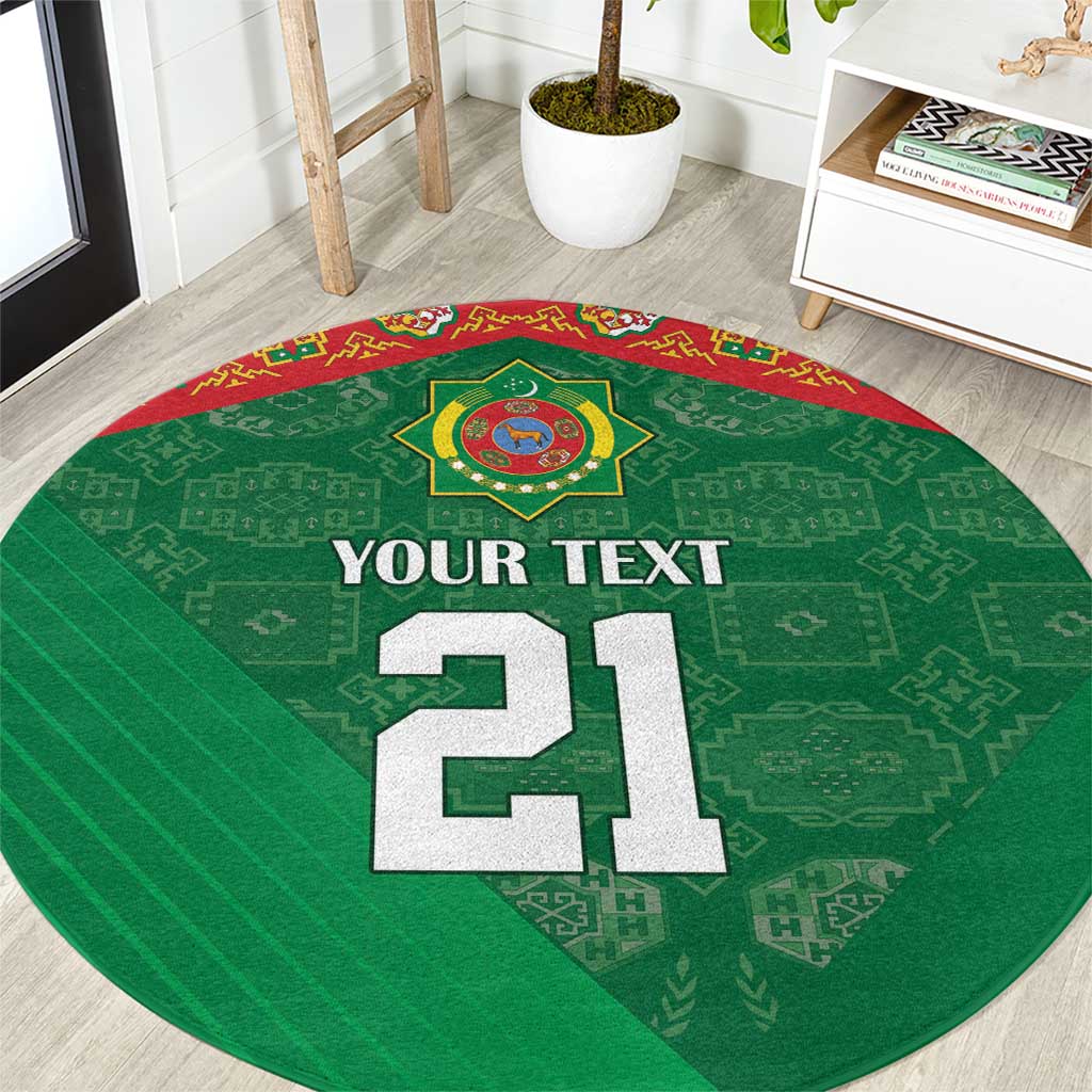 Turkmenistan Football Custom Round Carpet We Are The Champions